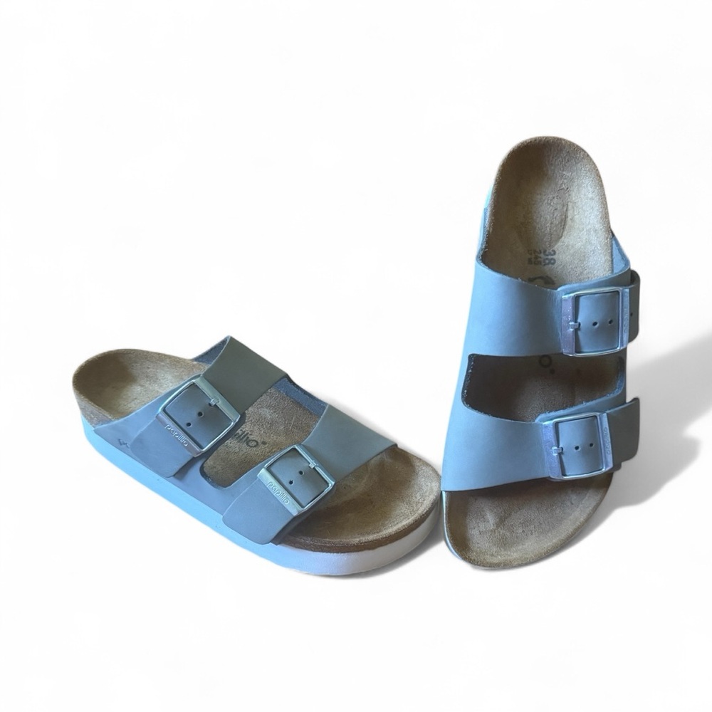 Birkenstock Papillio Arizona Platform Sandals – Sage Green, Size 38 (7–7.5)